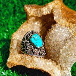 Sterling Silver Turquoise Unisex Ring